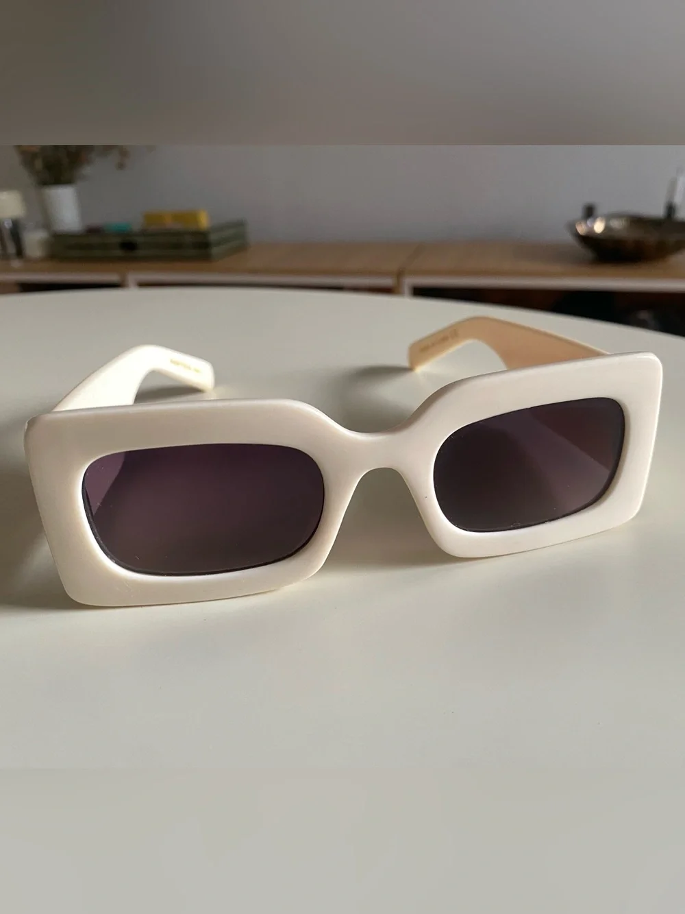 Parfois Off-White Rectangular Sunglasses